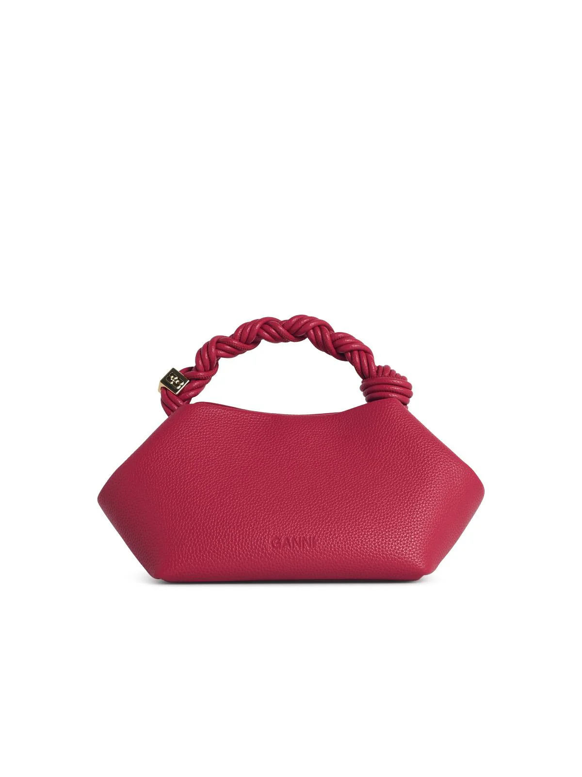 Small 'Bou' Bag In Persian Red Hammered Leather - Image 3
