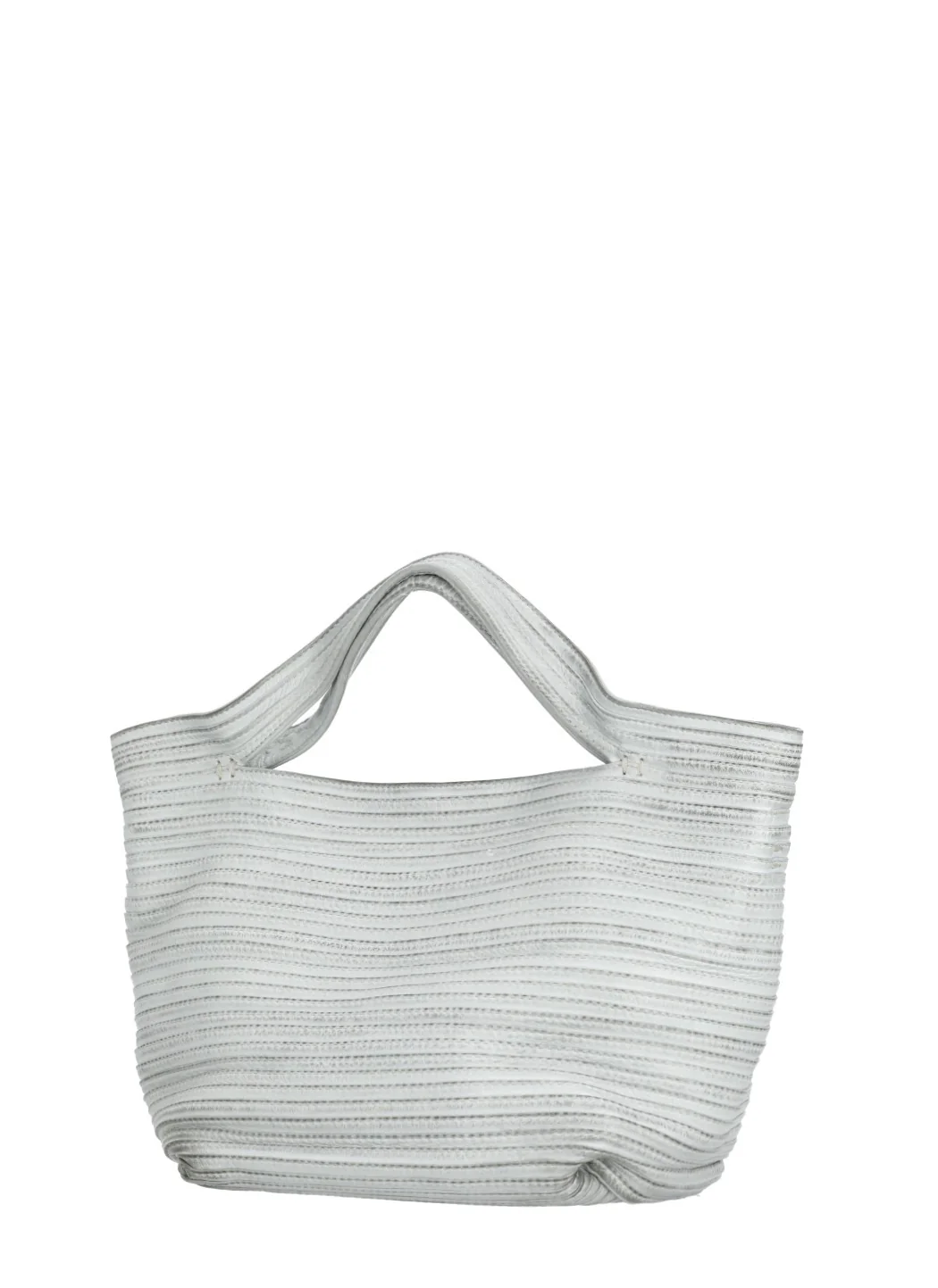 Textured Light Blue Leather Shoulder Bag With Versatile Carrying Options - Image 3